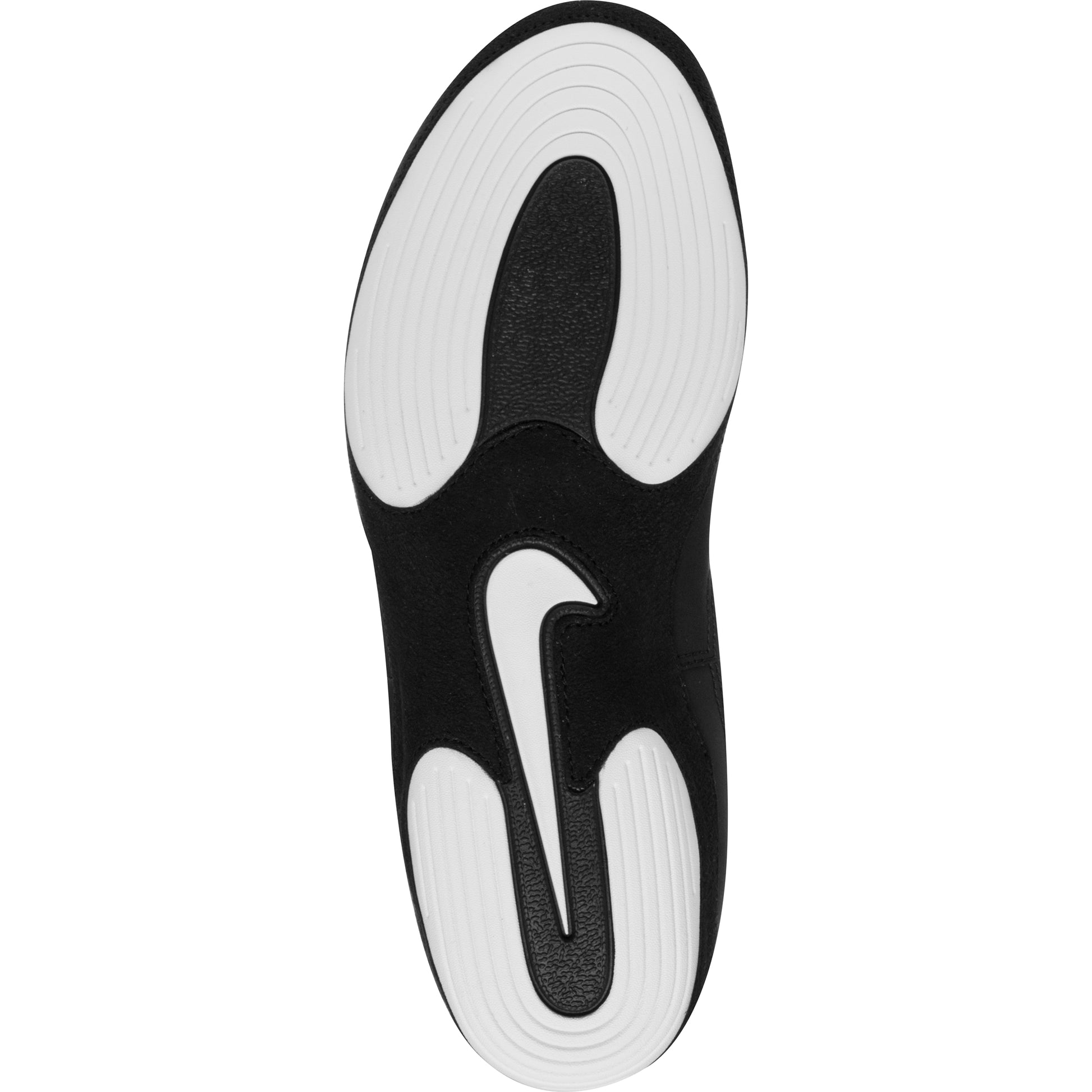 Nike Inflict 3 Wrestling Shoes in Black and White sole view