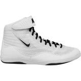 Nike Inflict 3 Wrestling Shoes in White and Black side view