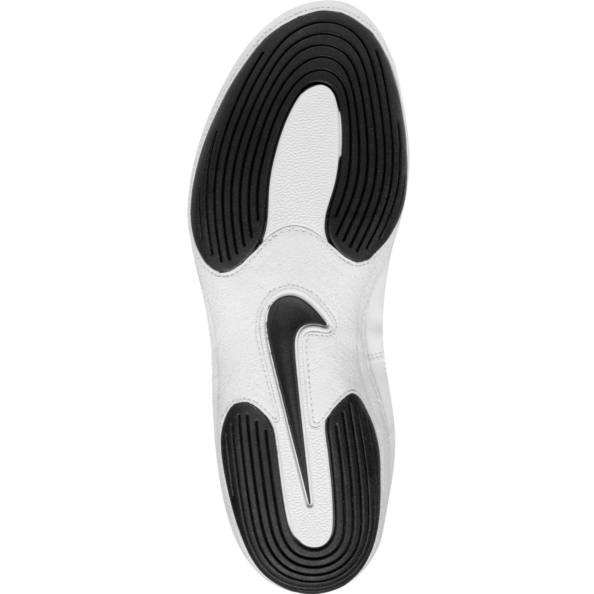 Nike Inflict 3 Wrestling Shoes in White and Black sole view