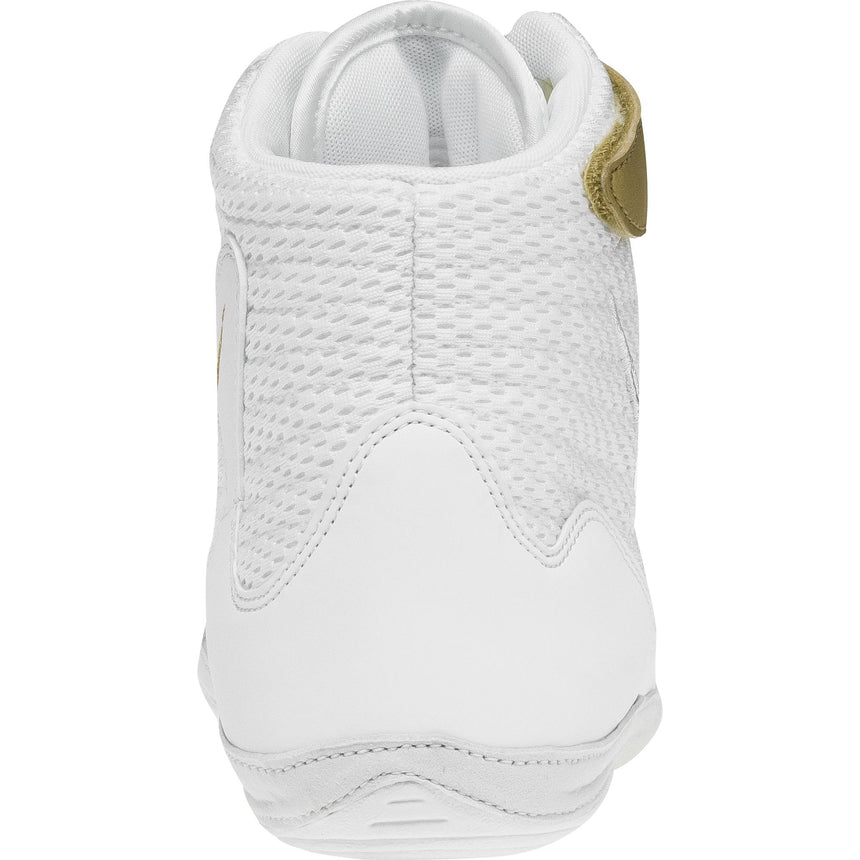 Nike Inflict 3 Wrestling Shoes in White and Gold back view