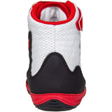 Nike Inflict 3 Wrestling Shoes in White, Red, and Black back view