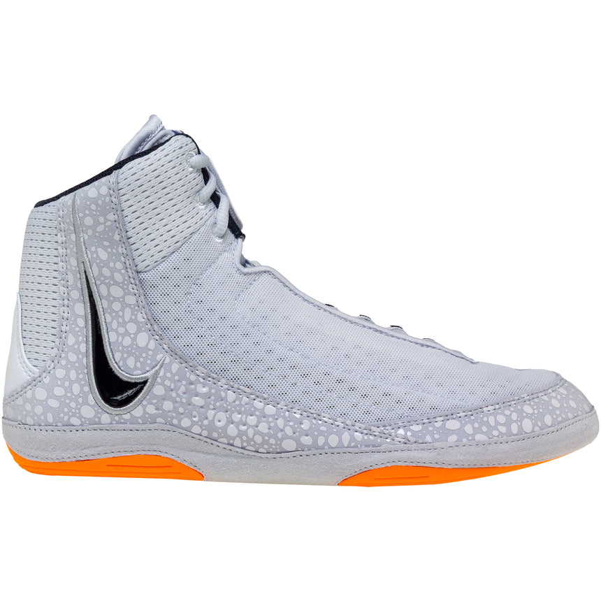 Nike Inflict 4 SE Wrestling Shoes in Grey and Orange side view