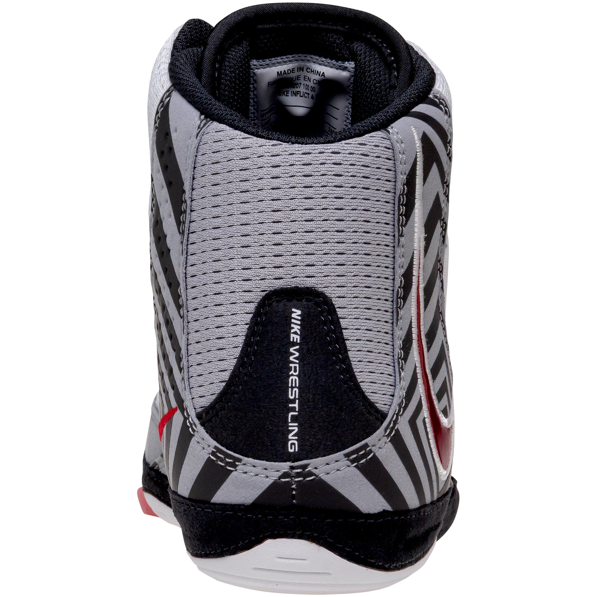 Nike Inflict 4 SE Wrestling Shoes in White and Red back view