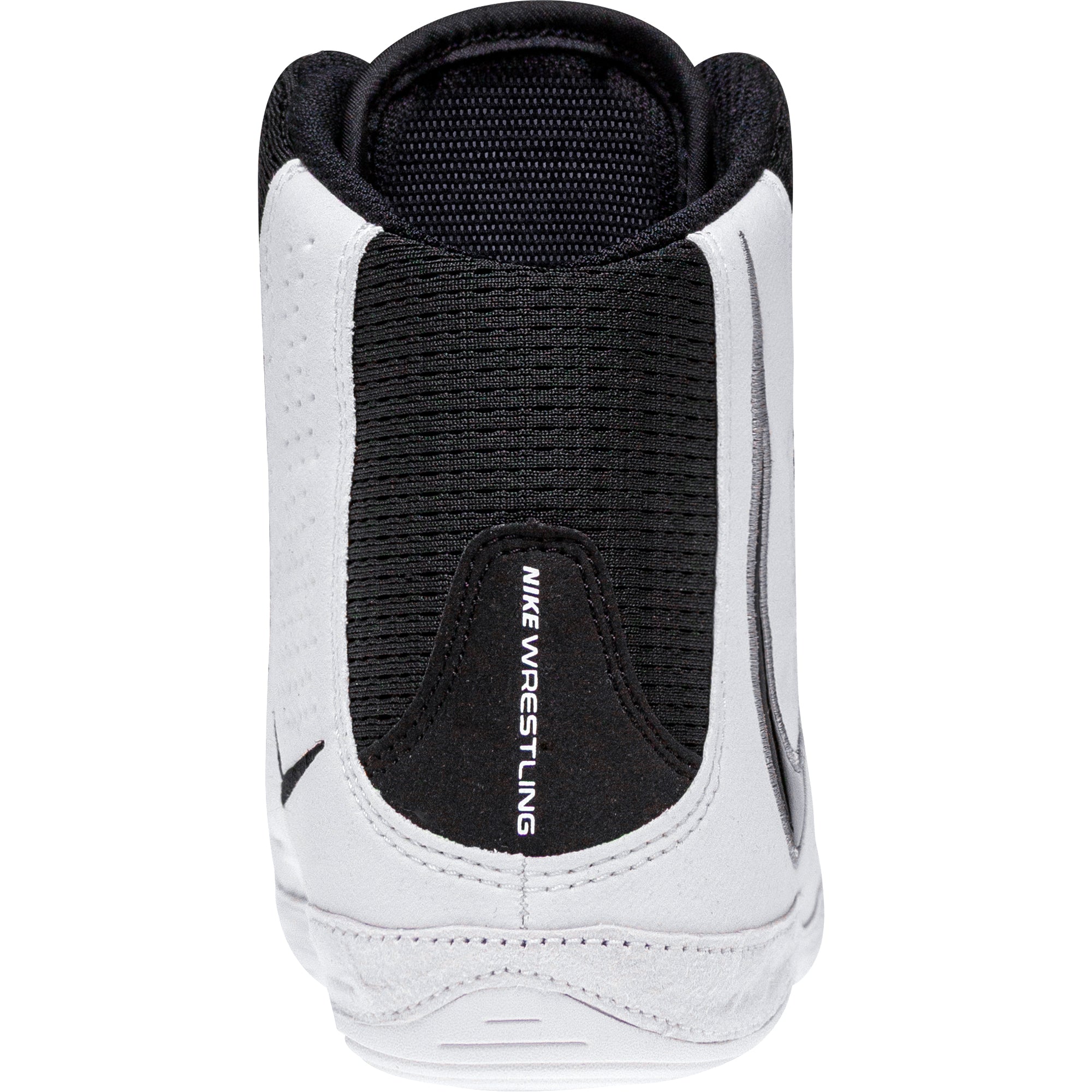 Nike Inflict 4 Wrestling Shoes in Black and White back view