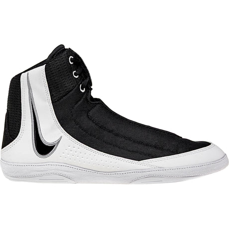 Nike Inflict 4 Wrestling Shoes in Black and White side view