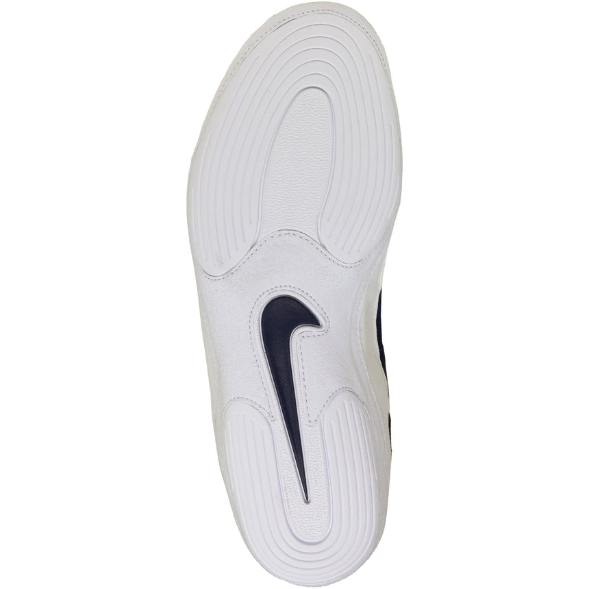 Nike Inflict 4 Wrestling Shoes in Navy and White sole view