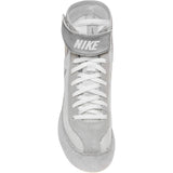 Nike SpeedSweep VII Wrestling Shoes in White and Silver top view