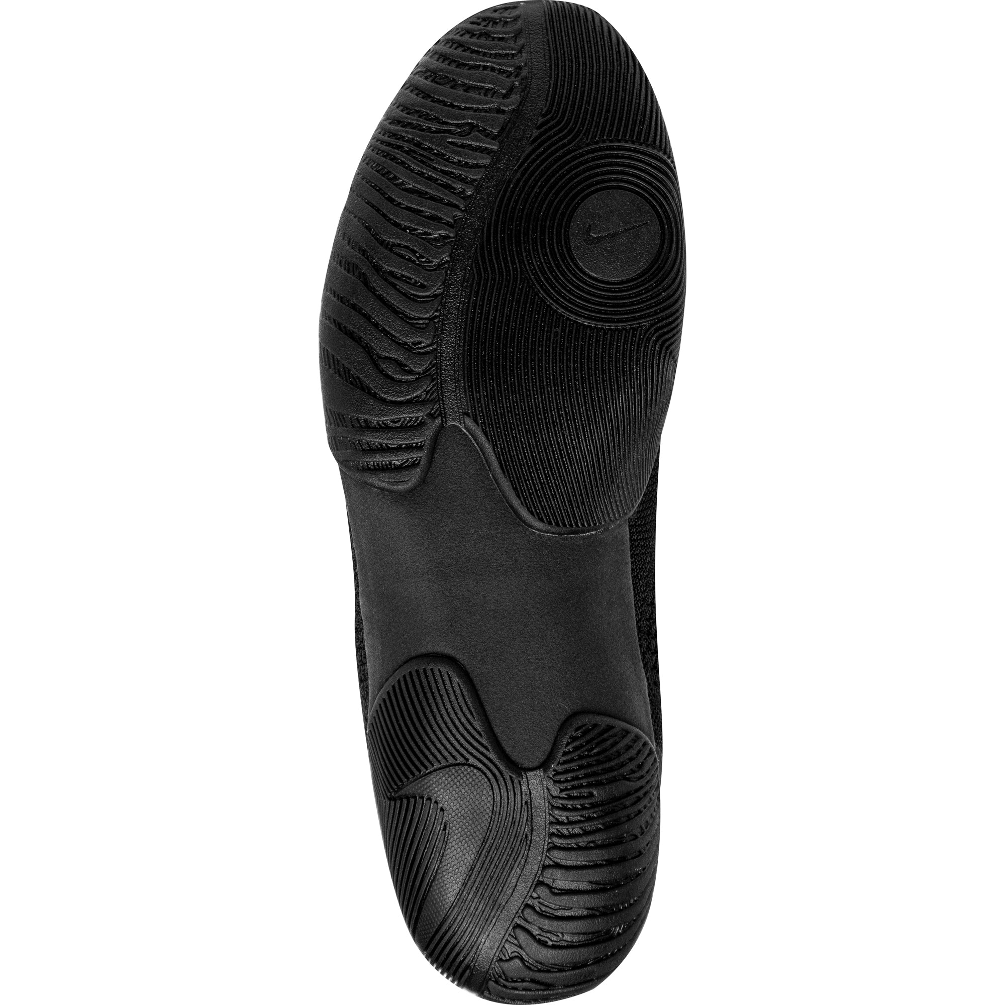 Nike Tawa Wrestling Shoes in Black and Silver sole view