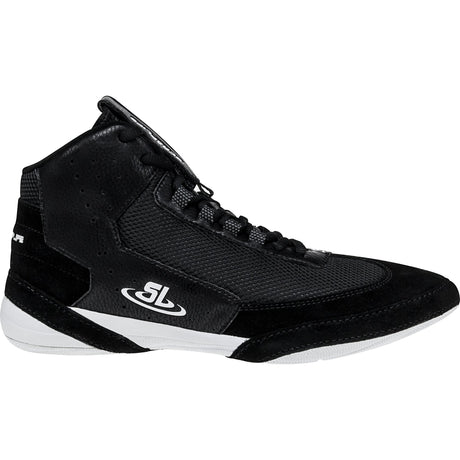 ScrapLife Ascend One Wrestling Shoes in Black and White side view
