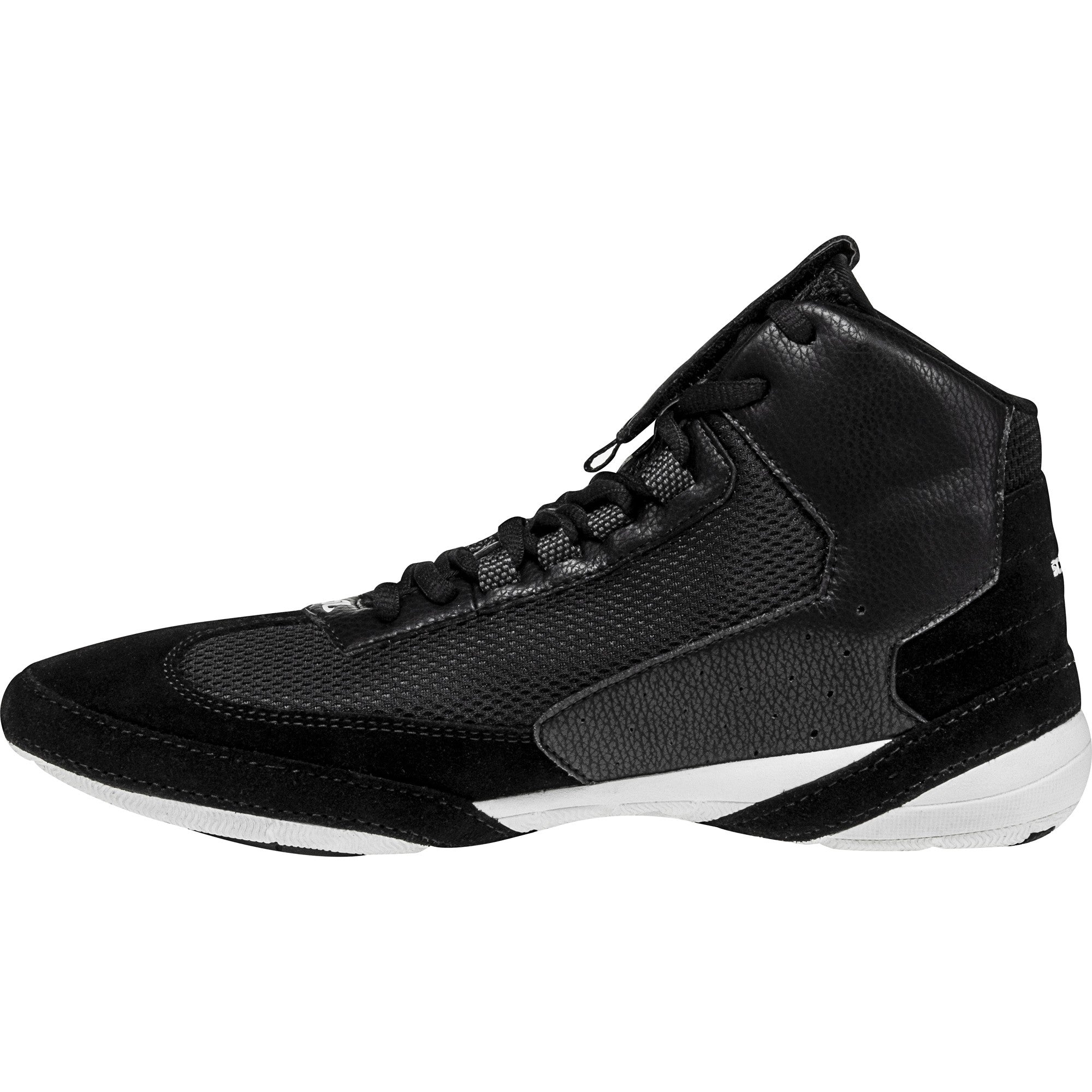 ScrapLife Ascend One Wrestling Shoes in Black and White side view 2