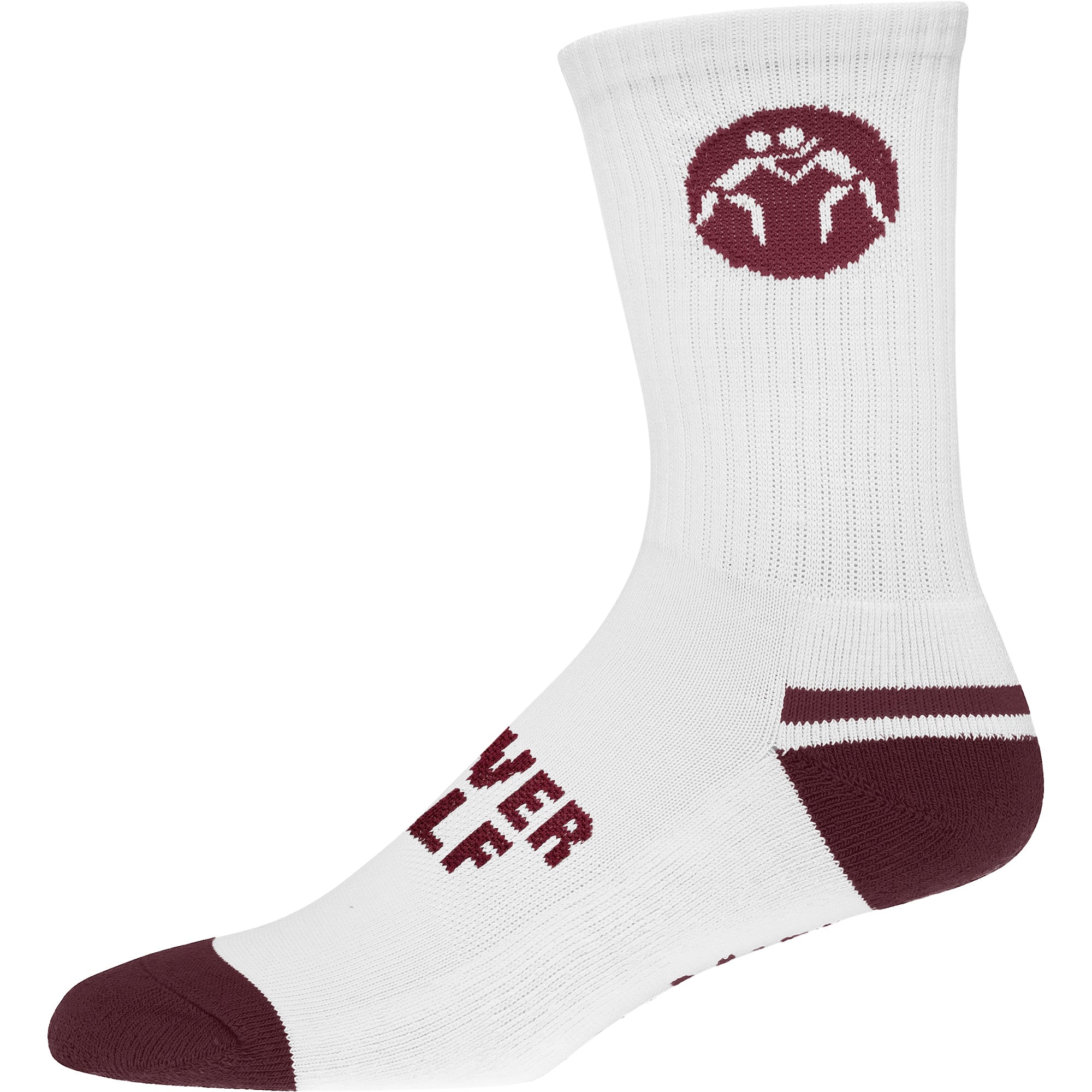 WrestlingMart Sock White
