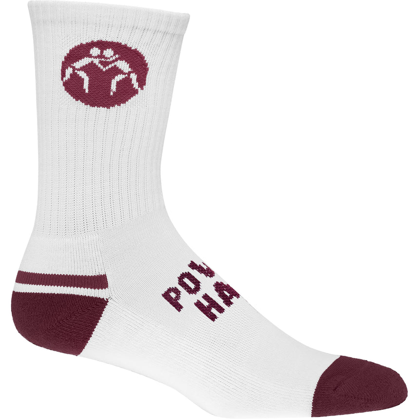 WrestlingMart Sock White